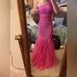 Stunning Pink Sequin Gown